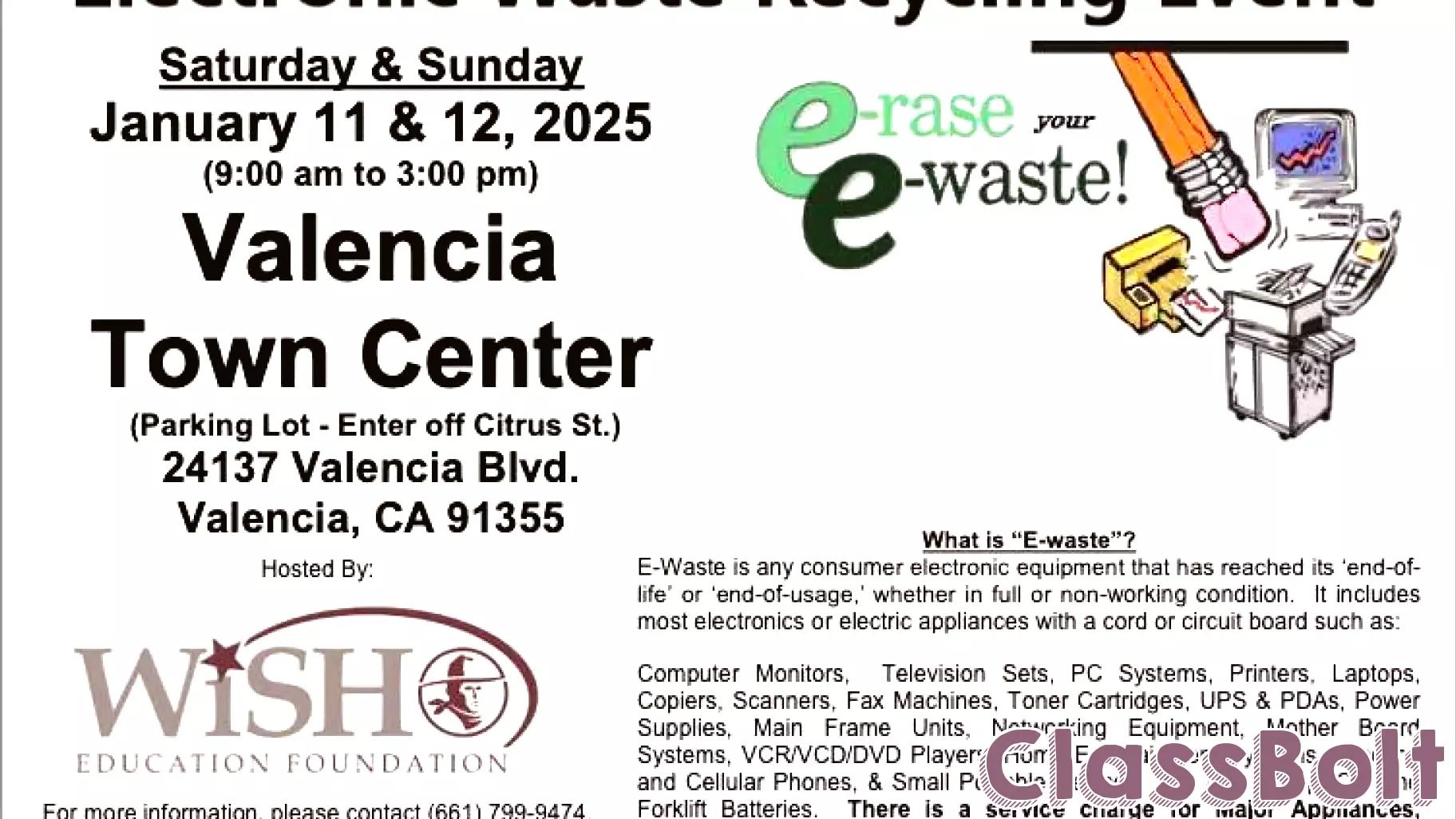 Safe Disposal of Old Electronics: Join the Free E-WASTE Event